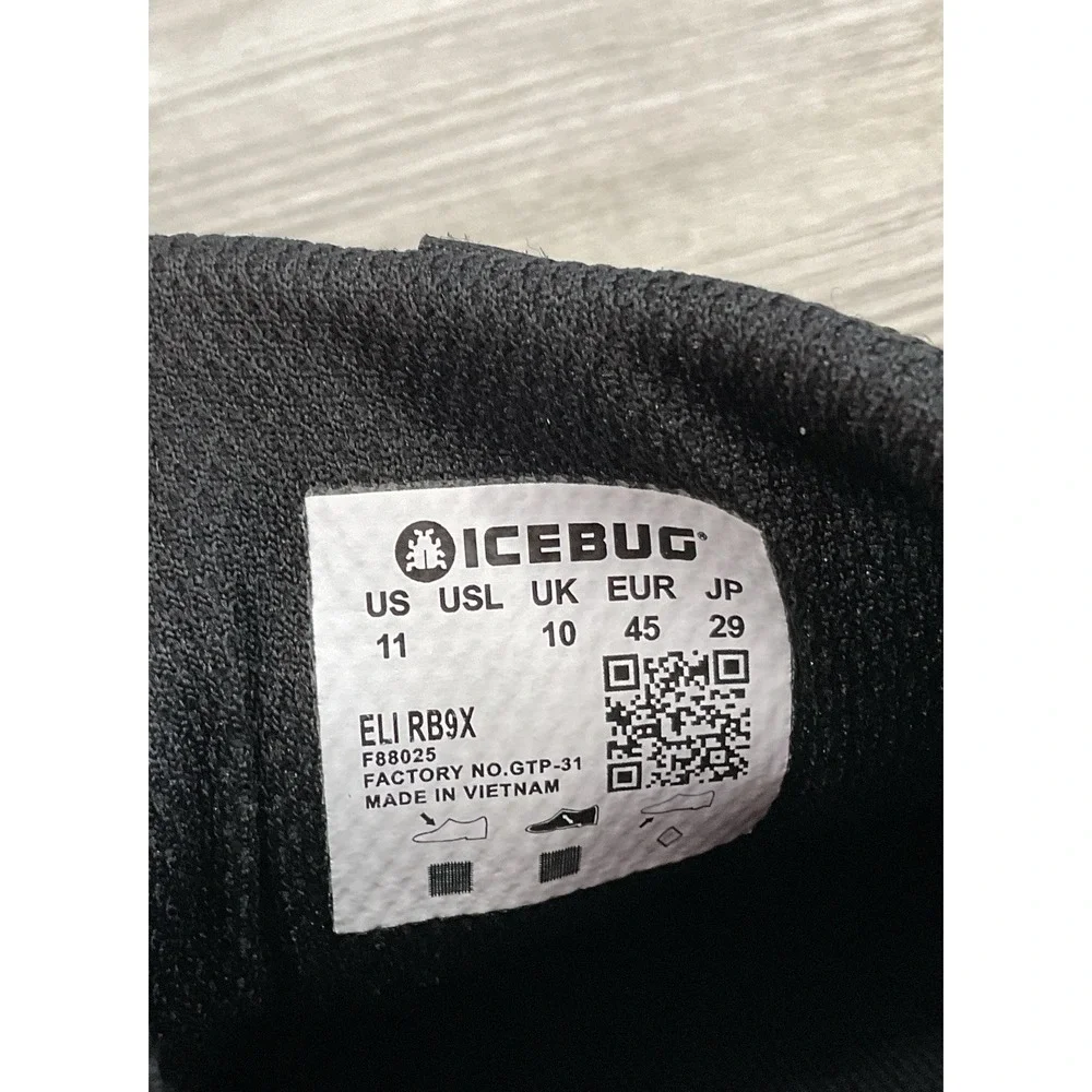 Icebug Mens Eli RB9X Shoes Black Mesh Ortholite Hybrid Running Sneakers Size 11